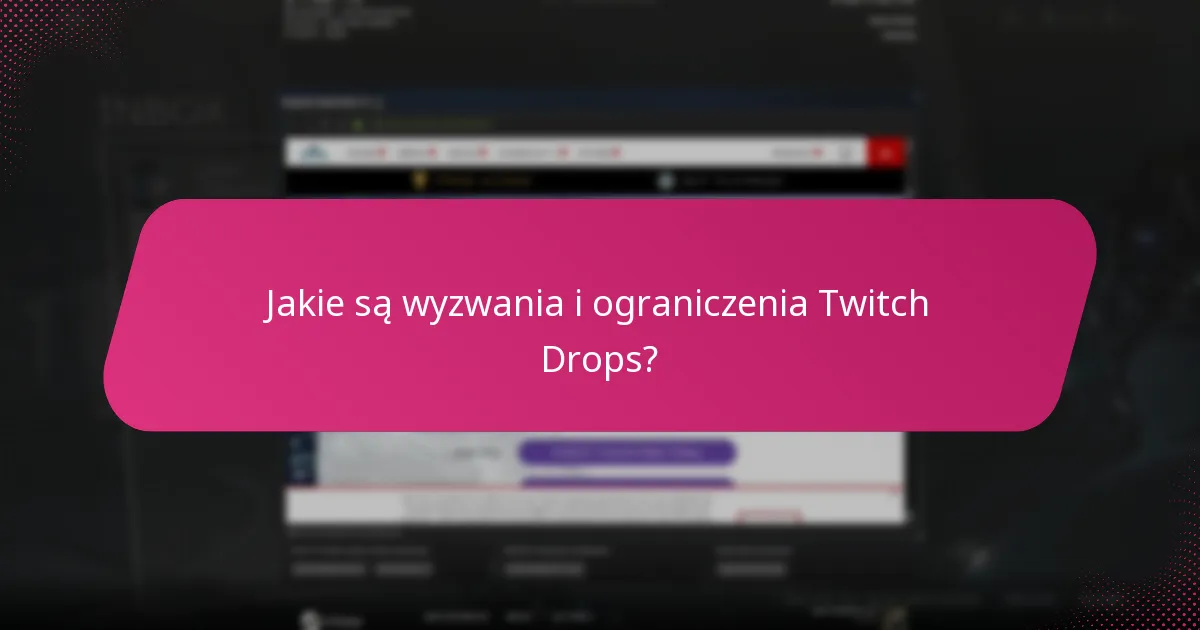 Jakie są wyzwania i ograniczenia Twitch Drops?